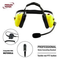 Noise Canceling Dual Muff Racing Headset for Motorola Radios XPR3500e 3500 DP550