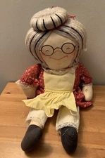 Vintage Raggi Gramma Cloth Rag Doll  Amsco Toys Joyce Miller 1960s