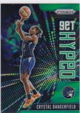 2021 Panini Prizm WNBA Get Hyped Prizms Green #7 Crystal Dangerfield