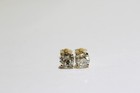 New GIA 14k yellow gold 2.01ct SI2 J round diamond stud earrings Natural — photo 2