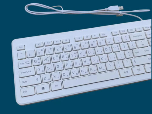Korean USB Wired white Keyboard for LG KB25C South Korea - Picture 2 of 14