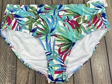 Time and Tru Women's 2X 20W-22W Multicolor Mid Rise Bikini Swim Bottom NWT