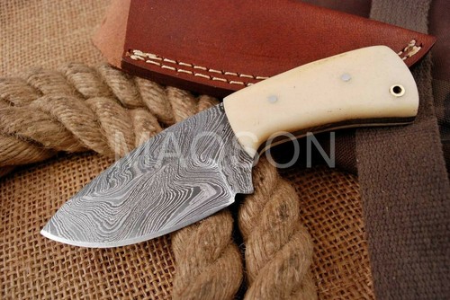 Damast Messer Damaszener Stahl Jagd Knife Damascus Hunting Bowie 4302 - Bild 2 von 8