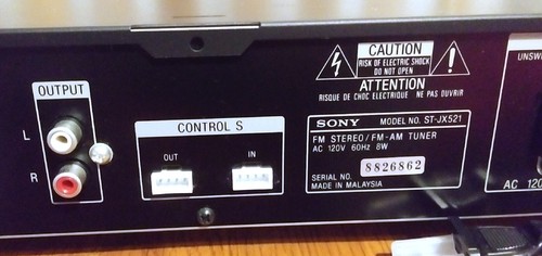 SONY ST-JX521 QUARTZ LOCK DIGITAL SYNTHESIZER AM/FM STEREO RADIO TUNER 60HZ 8W - Picture 9 of 10