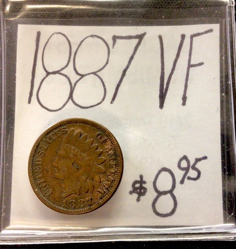 1887 Indian Head Cent VF! ENN Coins