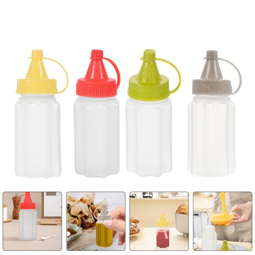 16 Pezzi Mini Bottiglie Spremere Salsa Piccole Bottiglie di Plastica per Liquidi Spremere - Foto 4 di 12