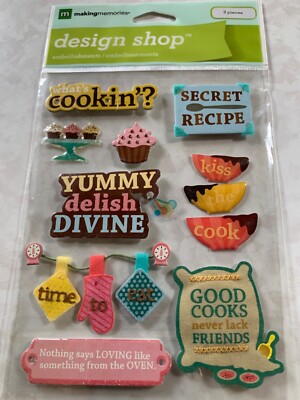 MAKING MEMORIES DESIGN SHOP COOKING SECRET RECIPE KISS THE COOK EAT 11PCS