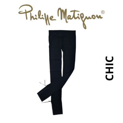 Shiny Rib Tights (Tulle/Ankle/All.Satin) Black, CHIC Philippe Matignon