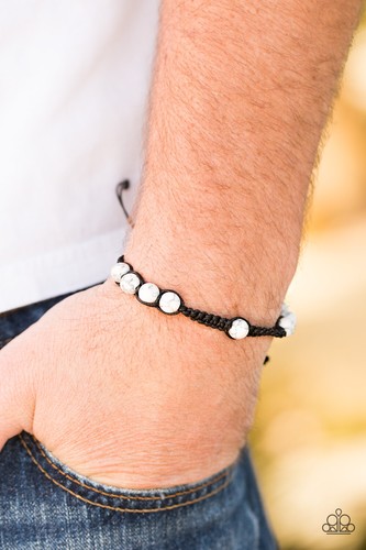 Pulsera Endurance Blanco Estilo Urbano Cuerda Tirón Paparazzi - Imagen 2 de 2