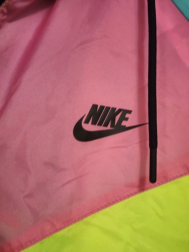 NIKE SPORTSWEAR HERITAGE WINDRUNNER JACKET Medium pink/Volt/Light Aqua CW2312 - Picture 4 of 8