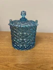 Fenton Blue Candy Dish with Lid
