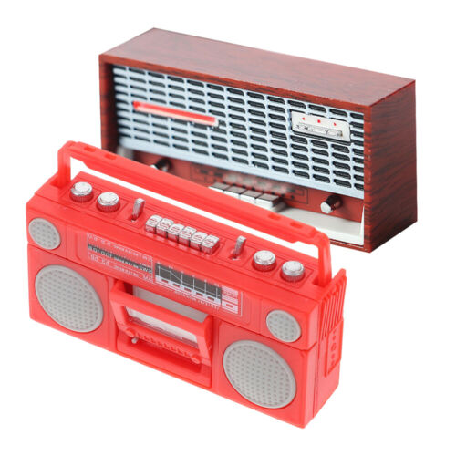  2 Stck. Kunststoff Puppenhaus Radio Baby Mini Spielset Miniatur Möbel vorgeben - Bild 1 von 12