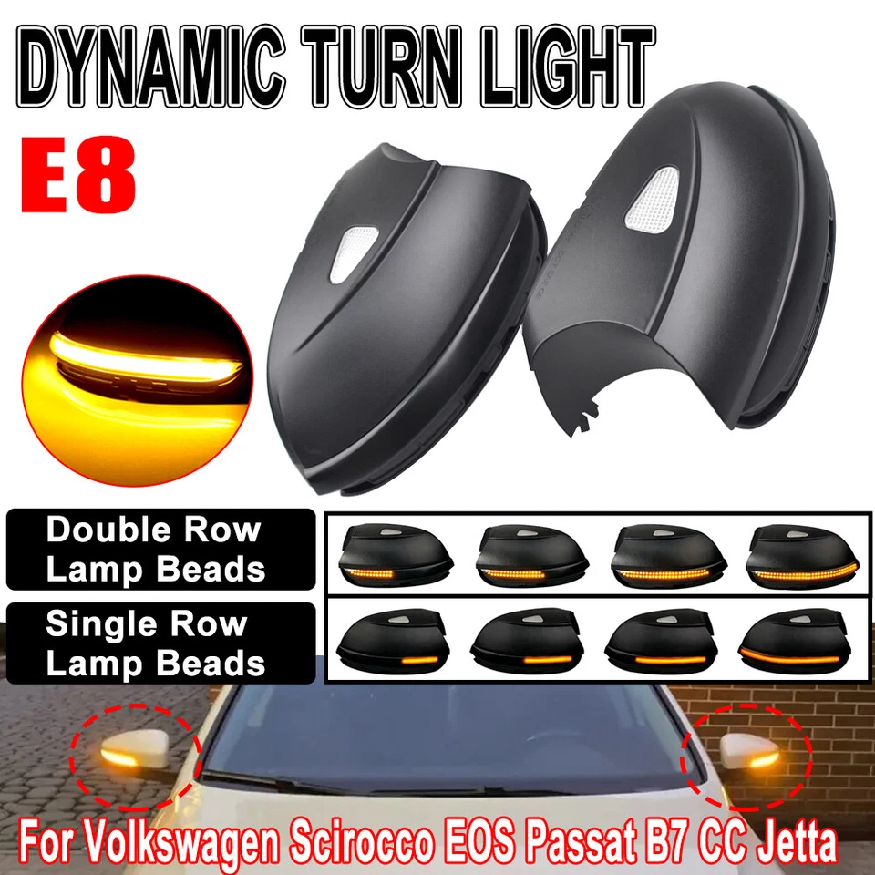 Luz de señal de giro secuencial LED para VW Scirocco Passat B7 CC EOS Beetle Jetta Foto 3 de 4
