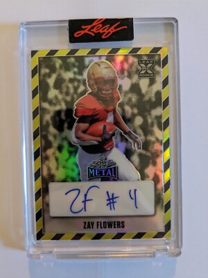 ZAY FLOWERS Auto 2023 LEAF METAL WHATNOT EXCLUSIVE RC SSP LOW JERSEY # 4/5
