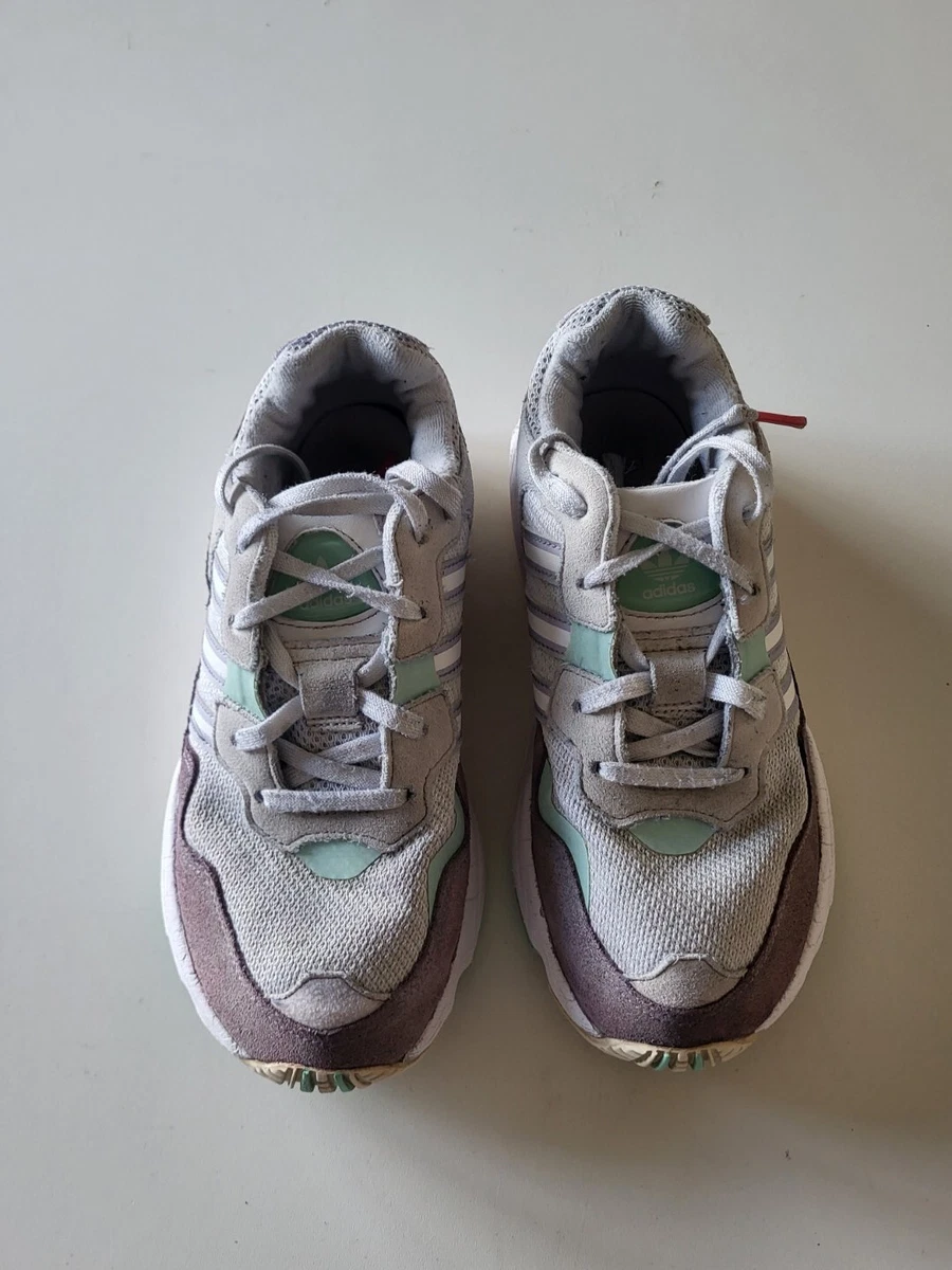 ADIDAS TORSION GIRL S KID S JUNIOR TRAINER SHOES IN MULTI SIZE 3 GOOD CONDITION