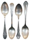 4 Antique Sterling Souvenir Spoons Gorham Lunt Mechanics Missouri Columbia MO