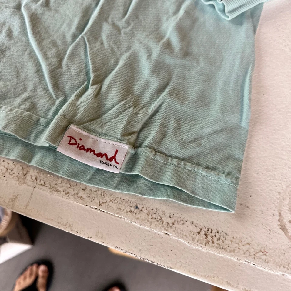 Mens Light Blue DIAMOND Long Sleeve Tee Size XL - Image 2 of 4