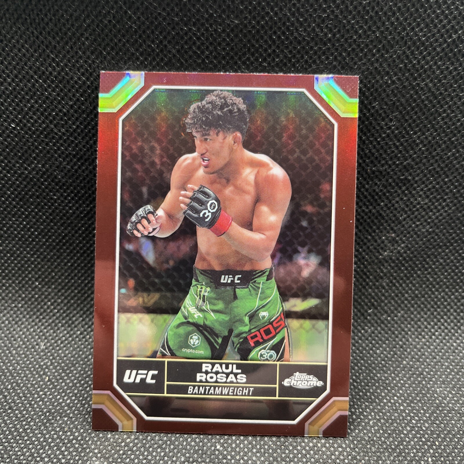 2024 Topps Chrome UFC #161 Raul Rosas Magenta Refractor Bantamweight