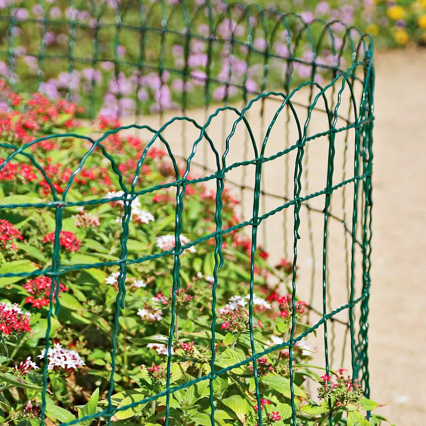 Garden Border Fence Green PVC Coated Wire Lawn Path Edge Decorative Fence  950mm 5060297010477