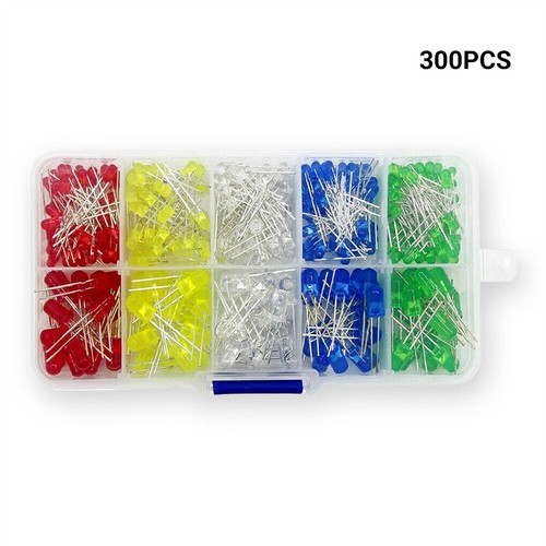 AU 300Pcs 3V 3mm 5mm Light Emitting Diode LED Lamp Assorted Kit Red White Green - Picture 14 of 14