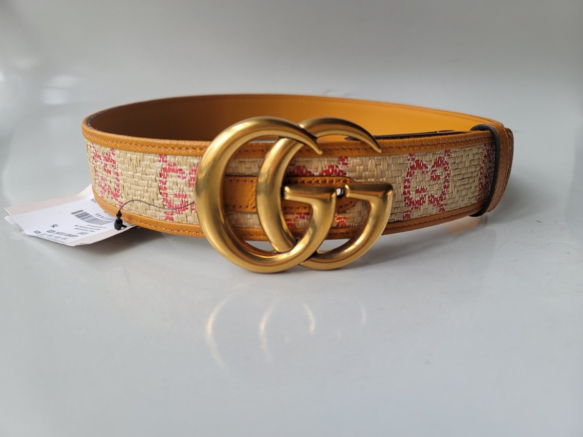 Gucci Marmont Raffia 1 1/2\