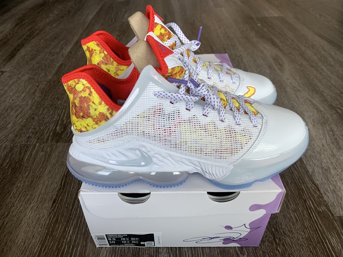 Nike Lebron 19 Low \'Fruity Pebbles\' White DQ8344-100 Size 13 Nike LeBron 19 Low Magic Fruity Pebbles Basketball Shoes  main image 2