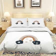 3D Rainbow Abstract Simple Quilt Cover Set Duvet Cover Bedding Pillowcases