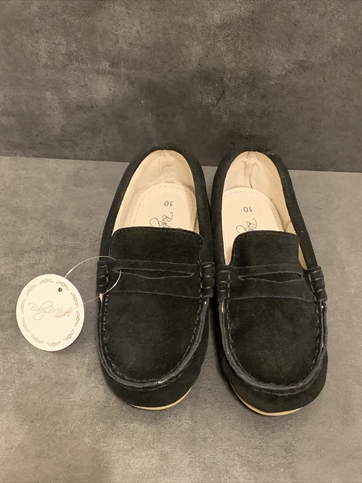 Mocasín de gamuza negro BABY MOCCS NIÑO PEQUEÑO TALLA 10 nuevo con etiqueta SIN CAJA Foto 2 de 4