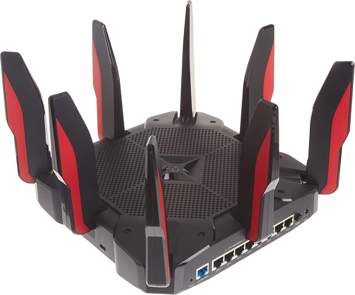 TP-LINK Archer AX11000 Tri-Band Wi-Fi 6 Gaming Router - Black/Red