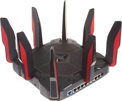 TP-LINK Archer AX11000 Tri-Band Wi-Fi 6 Gaming Router - Black/Red