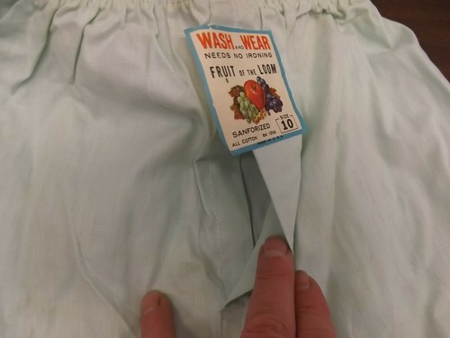 Fruit of the Loom Vtg 50s NEW Boys Sz 10 Green Sanforized Cotton Boxer Underwear - Picture 3 of 5