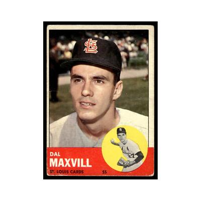 1963 Topps (Damaged) Dal Maxvill Cardinals #49