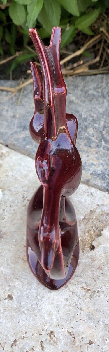 【SWANページ】 Vintage Crown Ceramics Vancouver, Canada #706 Burgundy Swan