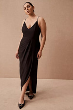 BHLDN Anabela V-Neck Crepe Dress Size 24 New