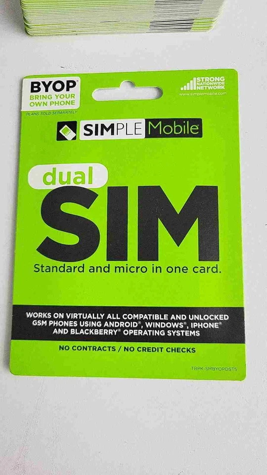 35 X Simple Mobile Commissionable Sim Card - No Plan - Full Size Sim - Image 2 of 4