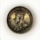 1917 Canada 10 Cents George V .925 Silver Coin