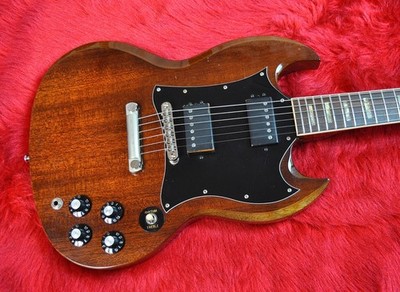 Burny FSG-40 SG type Brown 3.2kg W/Gig bag Electric Guitar Used From Japan