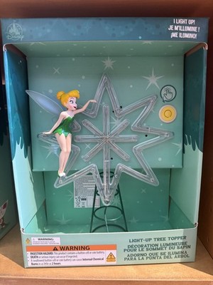 NEE 2026 Disney Parks Tinker Bell Light-Up Christmas Tree Topper Decoration 