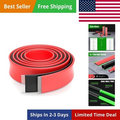 2 Inch 8 Ft Heat Shrink Tubing Roll, 3:1 Large Marine Grade Adhesive Lined He...