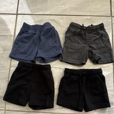 Baby  Toddler Shorts Lot Black Blue Gray Solid Elastic Waist Drawstring