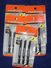 Fire Storm Jigsaw Blades – Lot of 5 Packs (FS350JB, FS351JB, FS353JB) – NEW