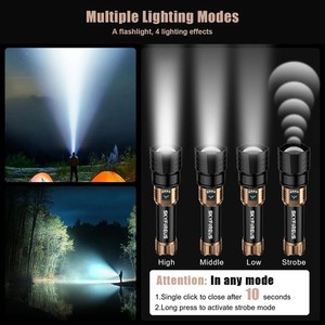 SKYFIREUS SF-1097L-8 LED 3000lm 600m IPX6 Rechargeable Flashlight Strap