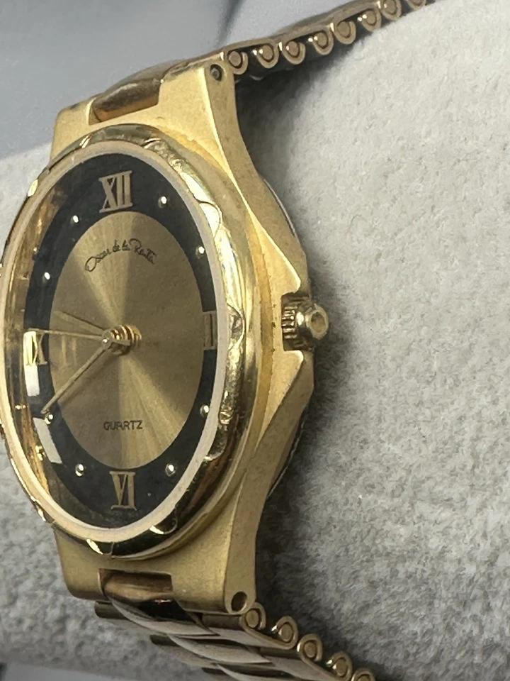 Oscar De La Renta Ladies Watch New Battery 29MM 7" Gold Tone H65 - Image 2 of 4