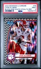 2024 Bowman Chrome University Football Black And White Stealth Refractor Cade Klubnik #35 PSA 9