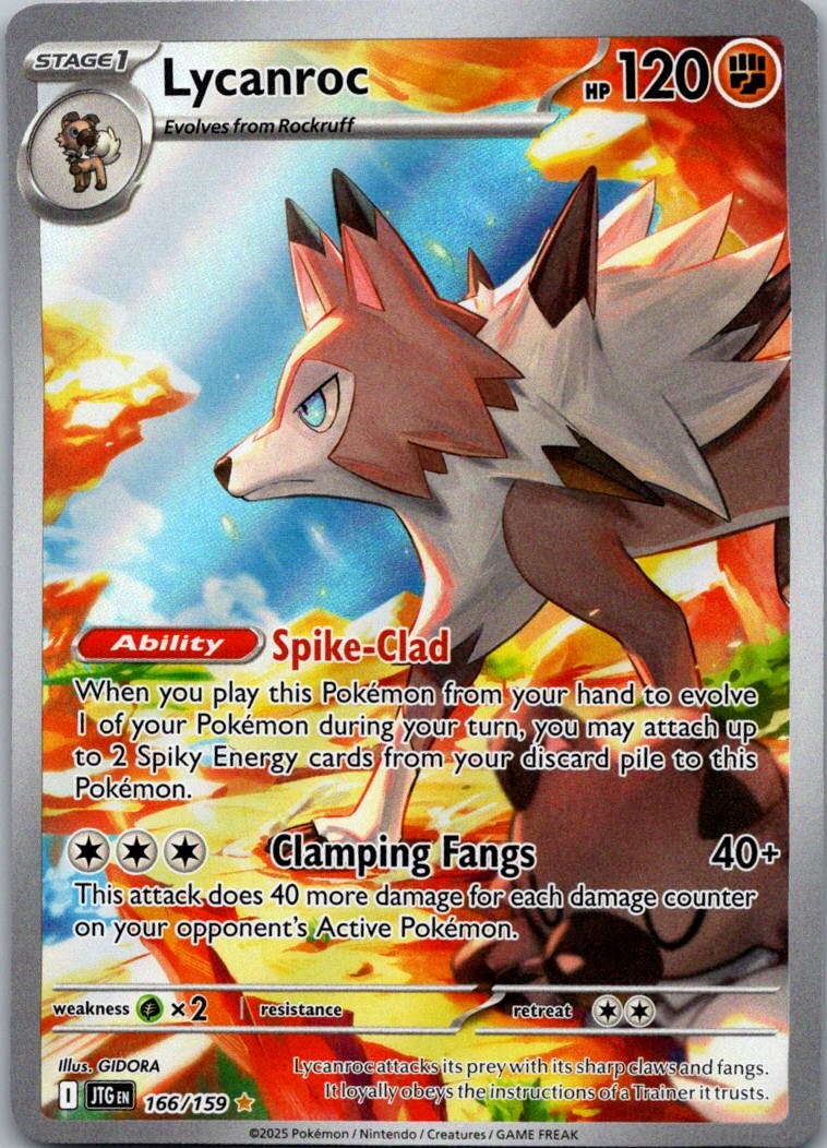 Lycanroc - 166/159 - JTG - Holofoil - Illustration Rare