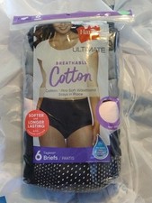 Hanes Cotton Briefs 6 Pack Breathable No Ride Up White Size 8 XL New 