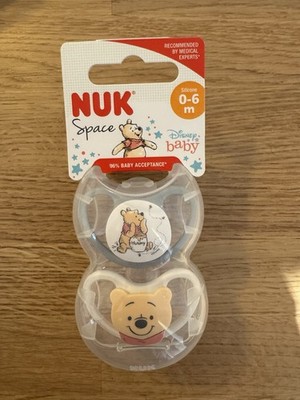 2 Schnuller NEU NUK Space 0-6 Monate Disney Winnie Pooh