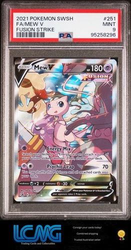 2021 Pokemon Fusion Strike #251 Mew V Alternate Art PSA 9