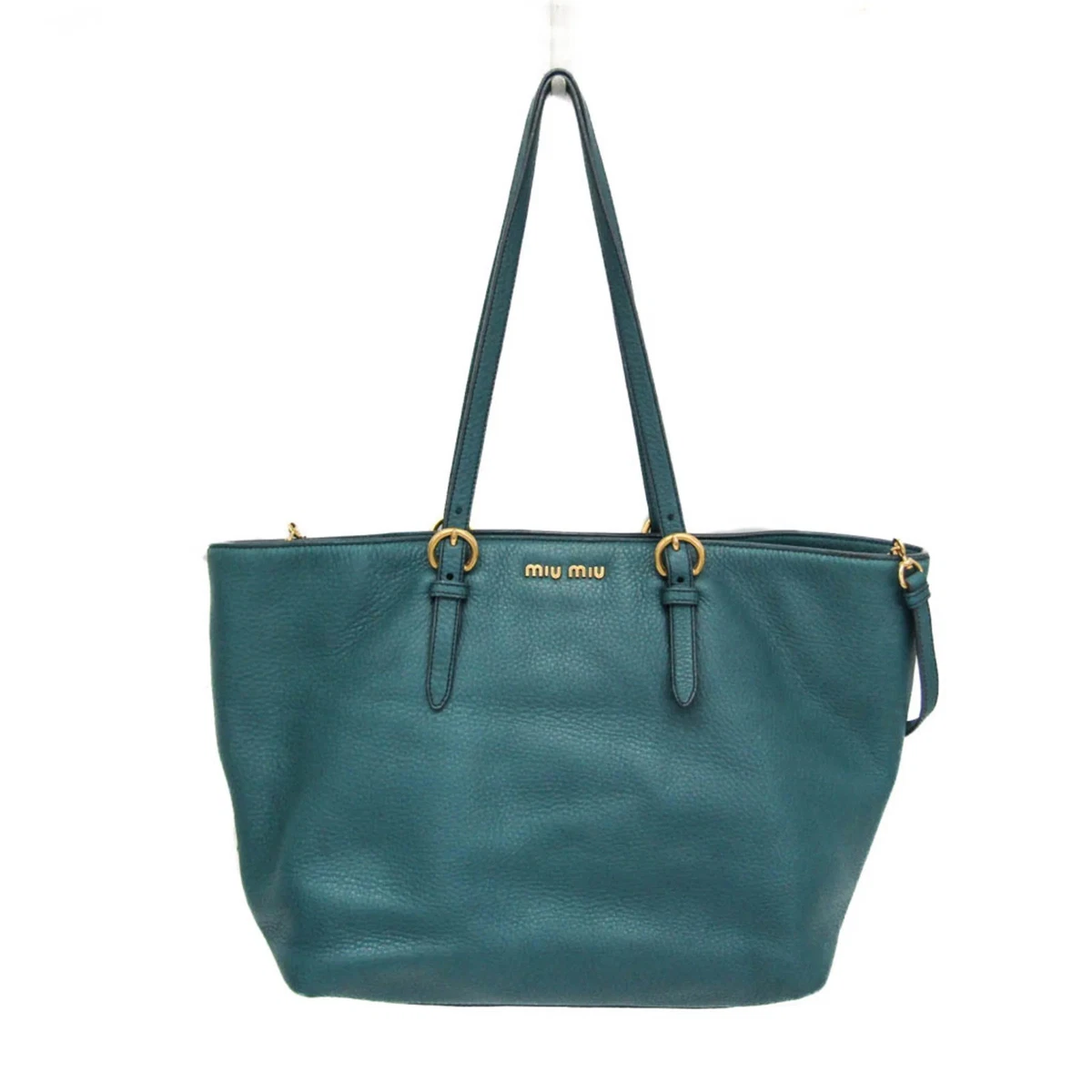 Green Leather Exterior Miu Miu Bags & Handbags for Women for sale