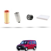 Hoffcar Set Service - 4 Filter FüR Fiat Doblo 1.9 Jtd 77Kw Von 2003
